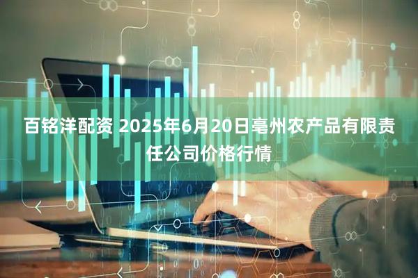 百铭洋配资 2025年6月20日亳州农产品有限责任公司价格行情