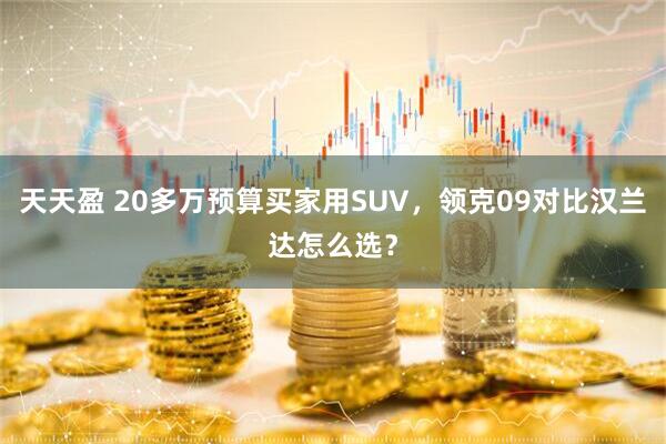 天天盈 20多万预算买家用SUV，领克09对比汉兰达怎么选？